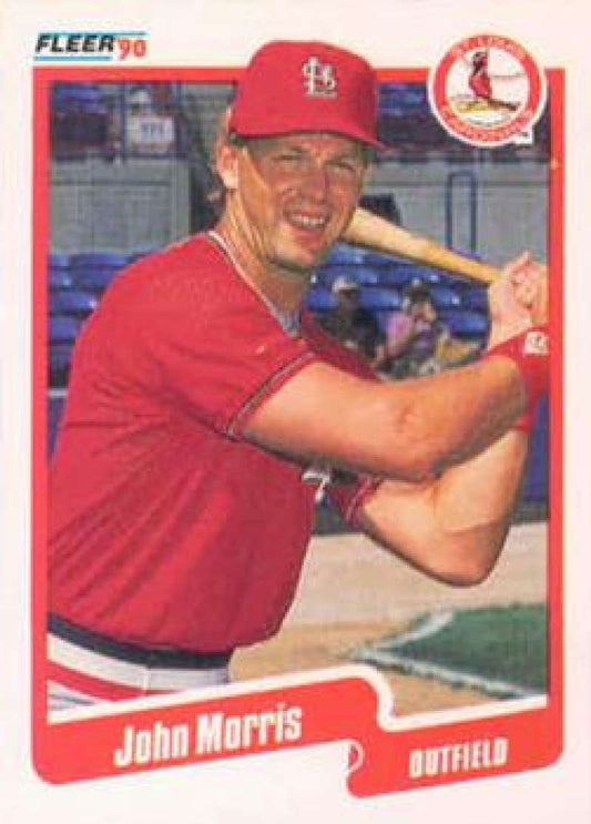 1990 Fleer Baseball #254 John Morris  St. Louis Cardinals  Image 1