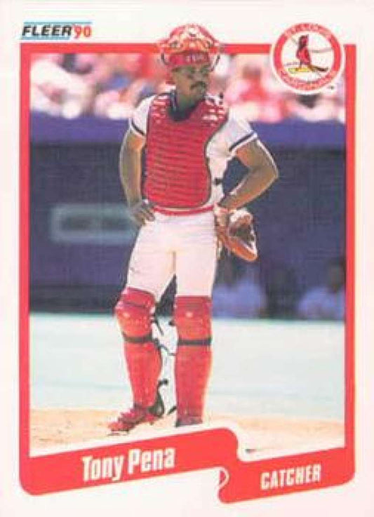 1990 Fleer Baseball #256 Tony Pena  St. Louis Cardinals  Image 1