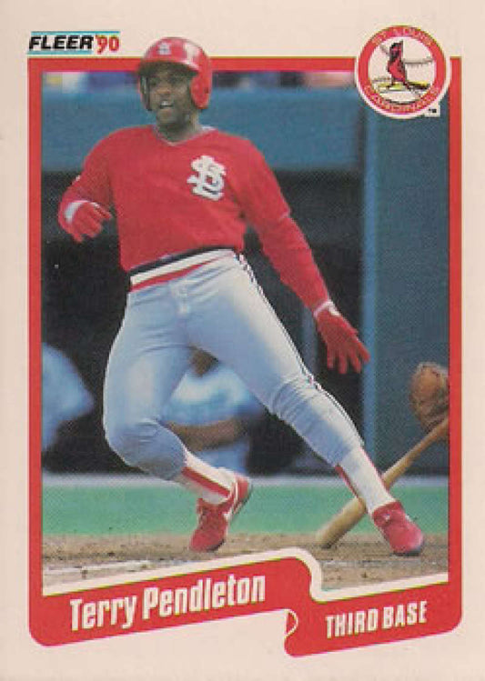 1990 Fleer Baseball #257 Terry Pendleton  St. Louis Cardinals  Image 1