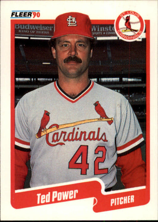 1990 Fleer Baseball #258 Ted Power  St. Louis Cardinals  Image 1
