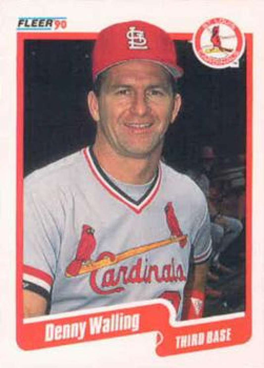 1990 Fleer Baseball #263 Denny Walling  St. Louis Cardinals  Image 1