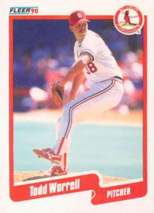 1990 Fleer Baseball #264 Todd Worrell  St. Louis Cardinals  Image 1