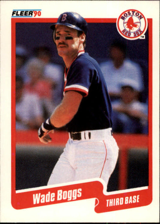 1990 Fleer Baseball #268 Wade Boggs  Boston Red Sox  Image 1
