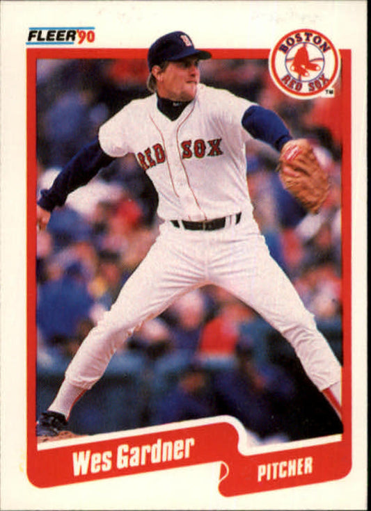 1990 Fleer Baseball #275 Wes Gardner  Boston Red Sox  Image 1