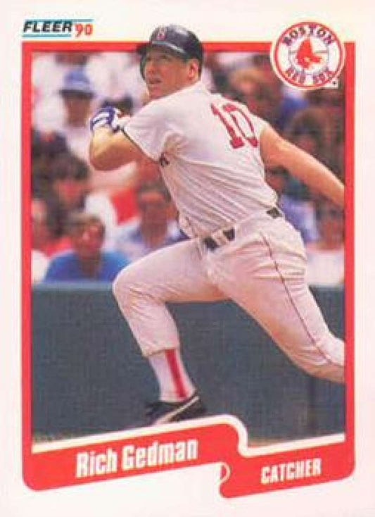 1990 Fleer Baseball #276 Rich Gedman  Boston Red Sox  Image 1