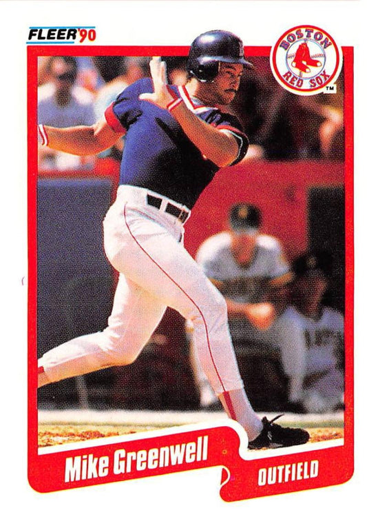 1990 Fleer Baseball #277 Mike Greenwell  Boston Red Sox  Image 1
