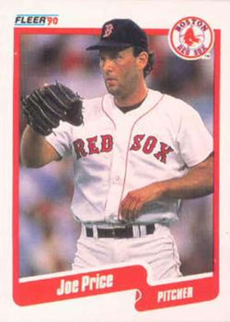 1990 Fleer Baseball #282 Joe Price Boston Red Sox Image 1