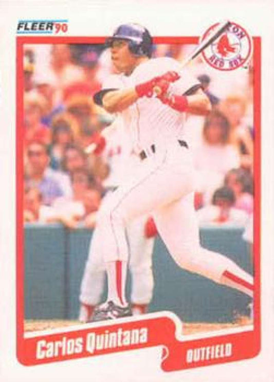 1990 Fleer Baseball #283 Carlos Quintana  Boston Red Sox  Image 1