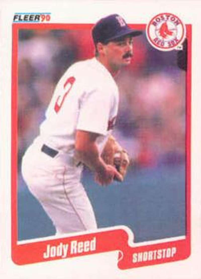 1990 Fleer Baseball #284 Jody Reed Boston Red Sox Image 1