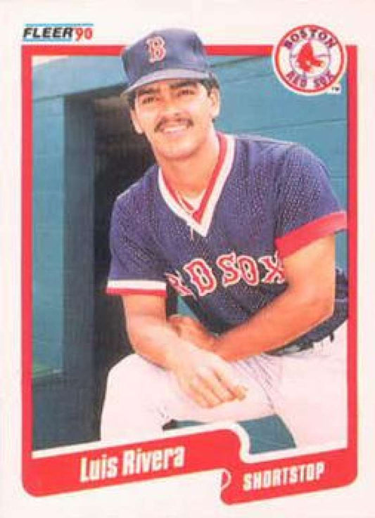 1990 Fleer Baseball #285 Luis Rivera  Boston Red Sox  Image 1