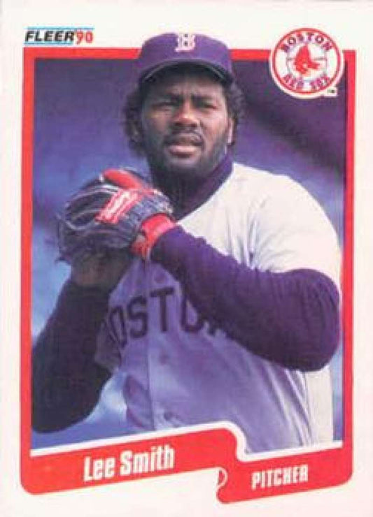 1990 Fleer Baseball #287 Lee Smith  Boston Red Sox  Image 1