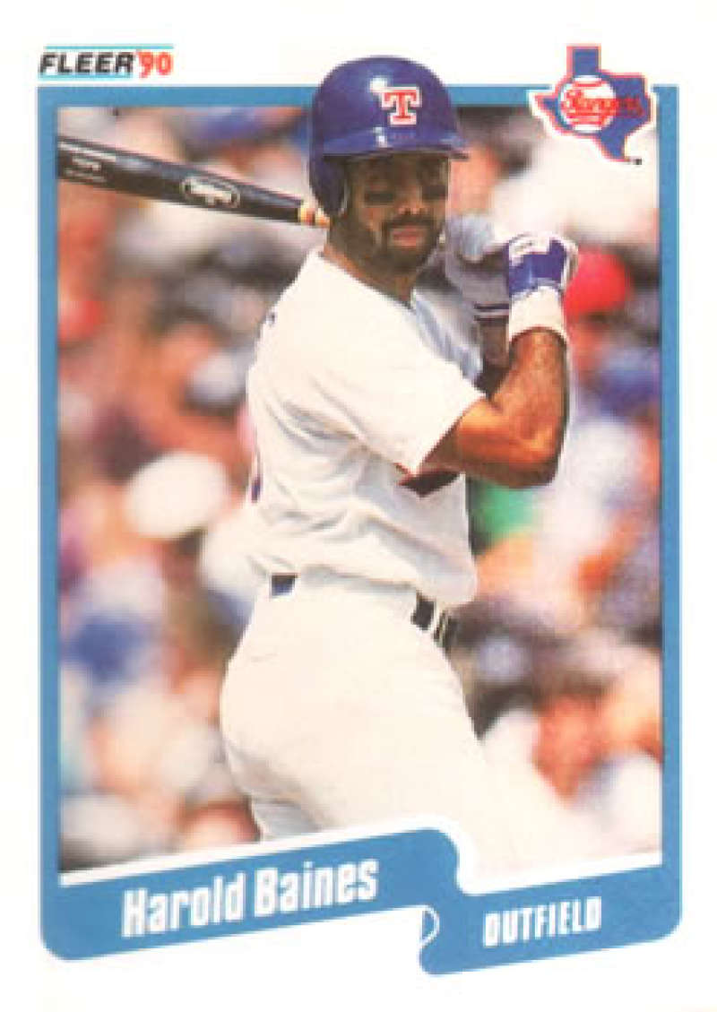 1990 Fleer Baseball #290 Harold Baines Texas Rangers Image 1