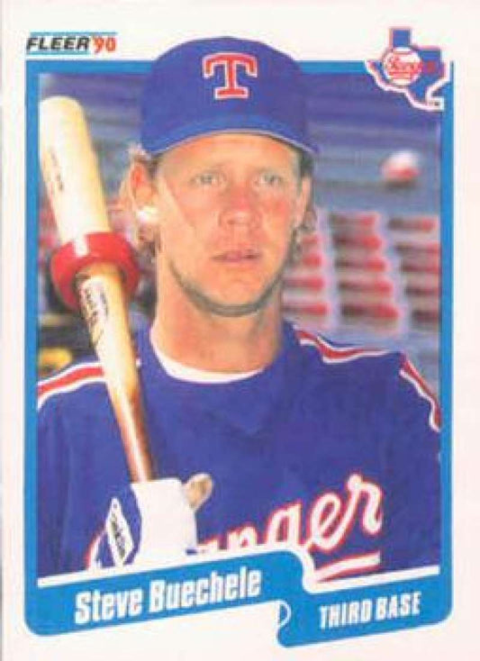 1990 Fleer Baseball #292 Steve Buechele  Texas Rangers  Image 1