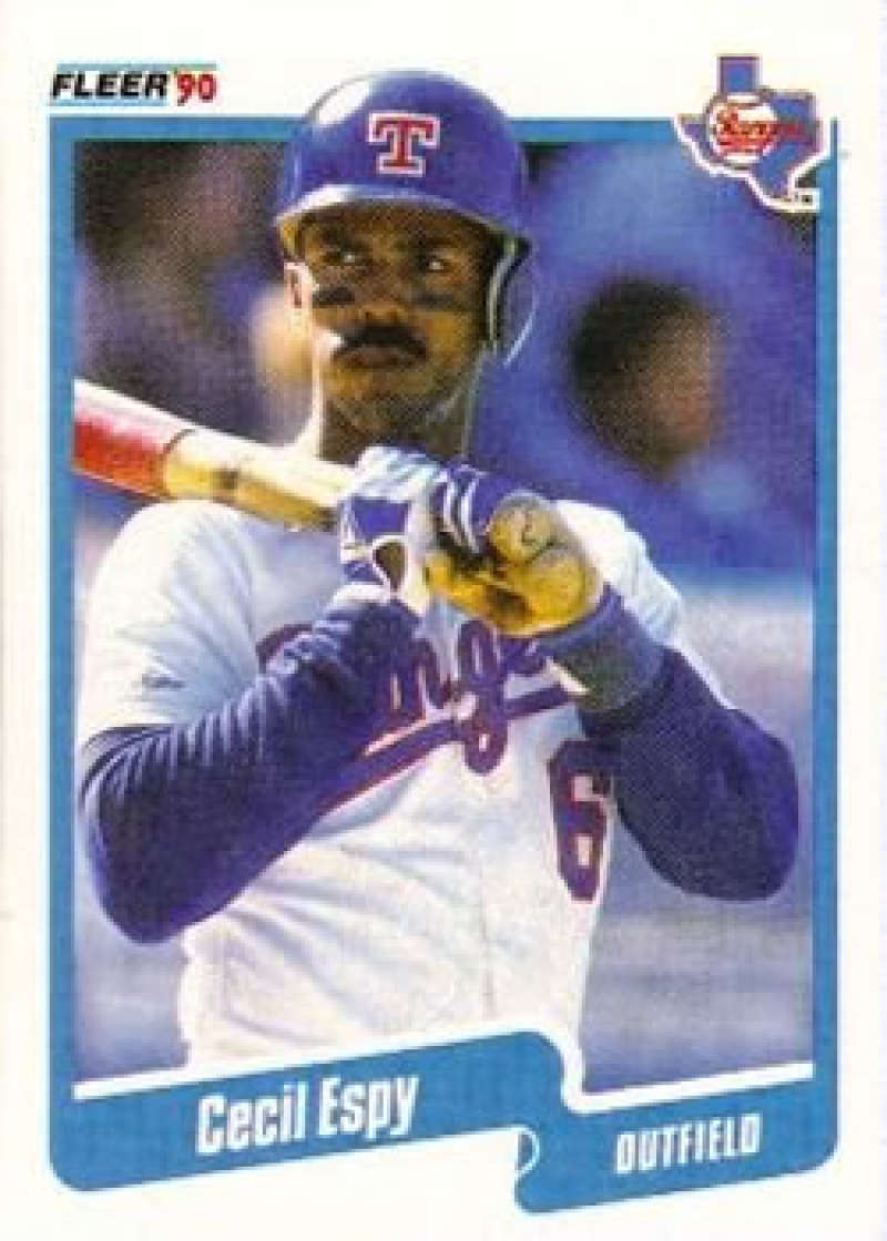 1990 Fleer Baseball #295 Cecil Espy Texas Rangers Image 1