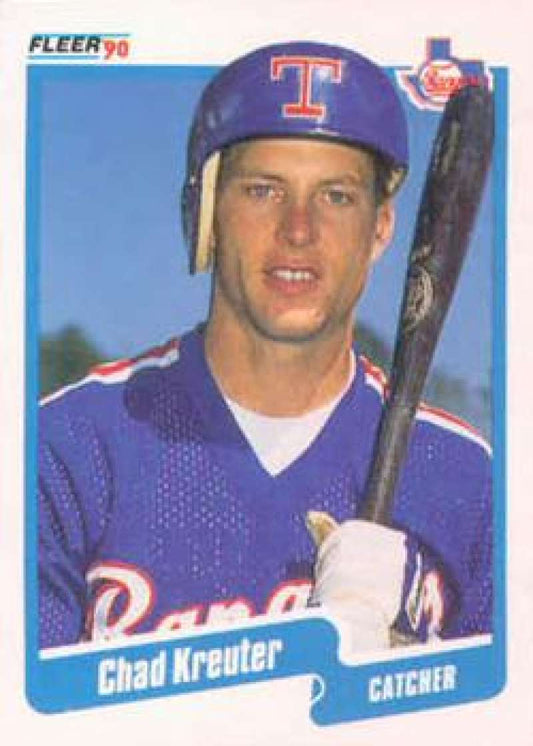 1990 Fleer Baseball #303 Chad Kreuter  Texas Rangers  Image 1