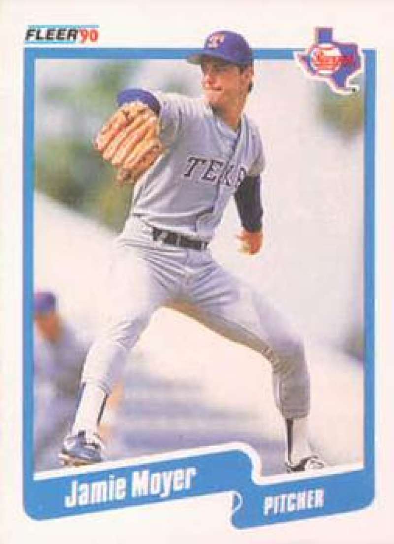1990 Fleer Baseball #307 Jamie Moyer Texas Rangers Image 1