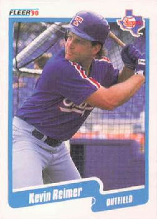 1990 Fleer Baseball #310 Kevin Reimer  Texas Rangers  Image 1