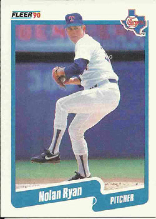 1990 Fleer Baseball #313 Nolan Ryan  Texas Rangers  Image 1