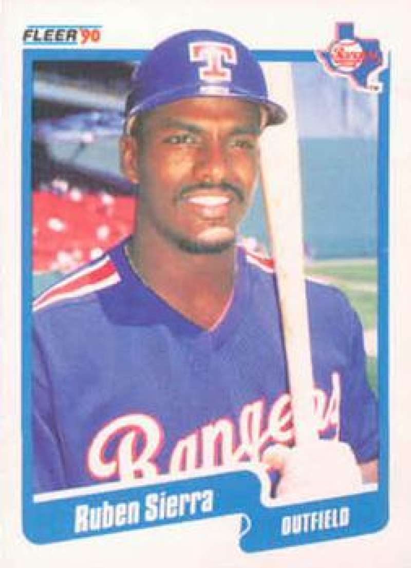 1990 Fleer Baseball #314 Ruben Sierra Texas Rangers Image 1