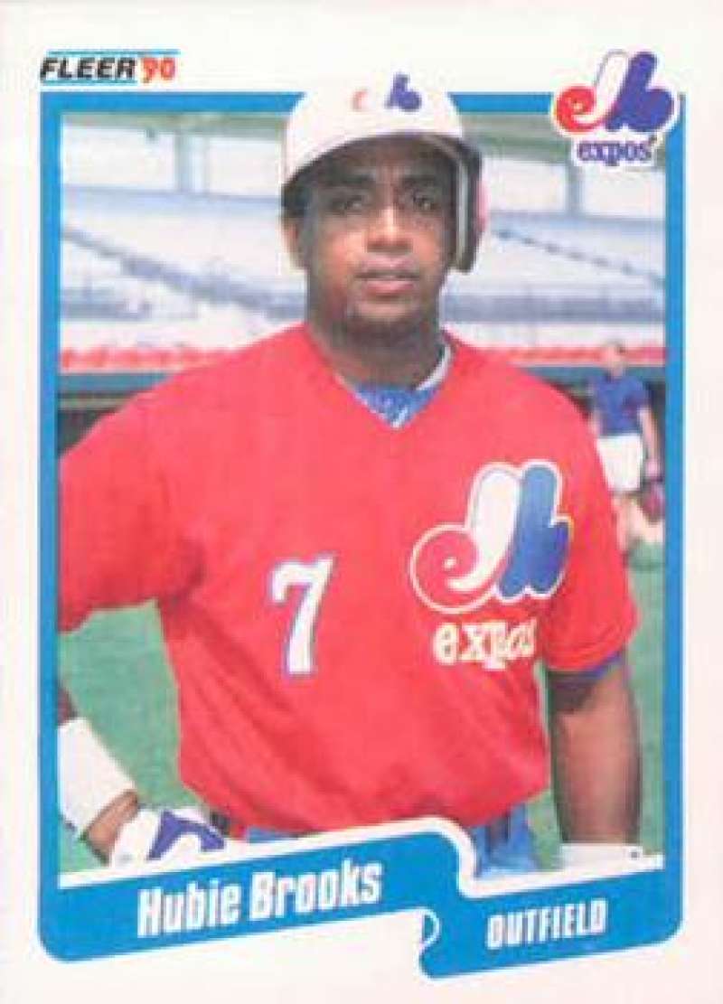1990 Fleer Baseball #341 Hubie Brooks Montreal Expos Image 1