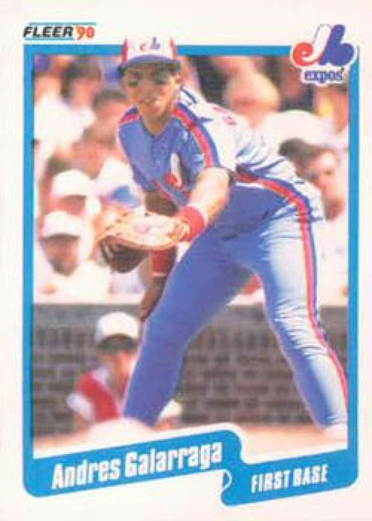 1990 Fleer Baseball #345 Andres Galarraga  Montreal Expos  Image 1