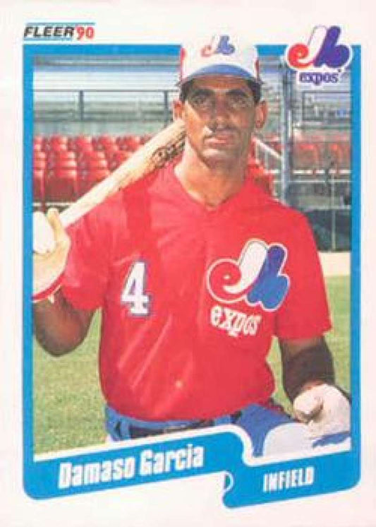 1990 Fleer Baseball #346 Damaso Garcia  Montreal Expos  Image 1