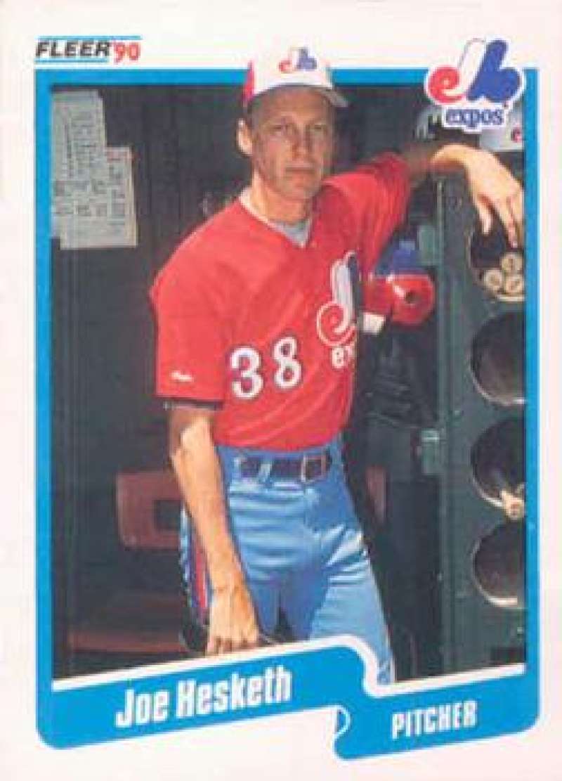 1990 Fleer Baseball #349 Joe Hesketh Montreal Expos Image 1