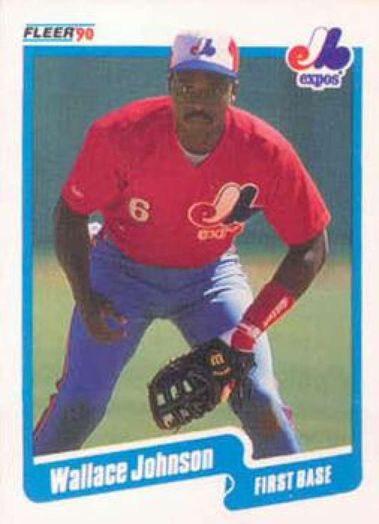 1990 Fleer Baseball #351 Wallace Johnson  Montreal Expos  Image 1