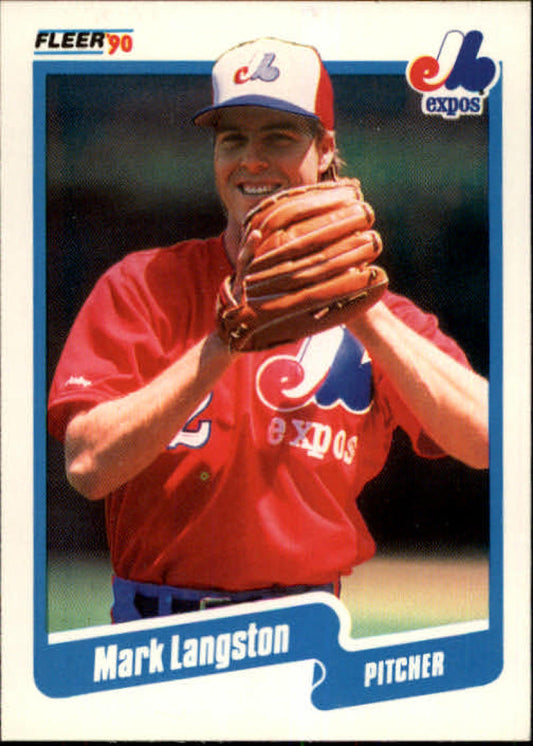 1990 Fleer Baseball #352 Mark Langston  Montreal Expos  Image 1