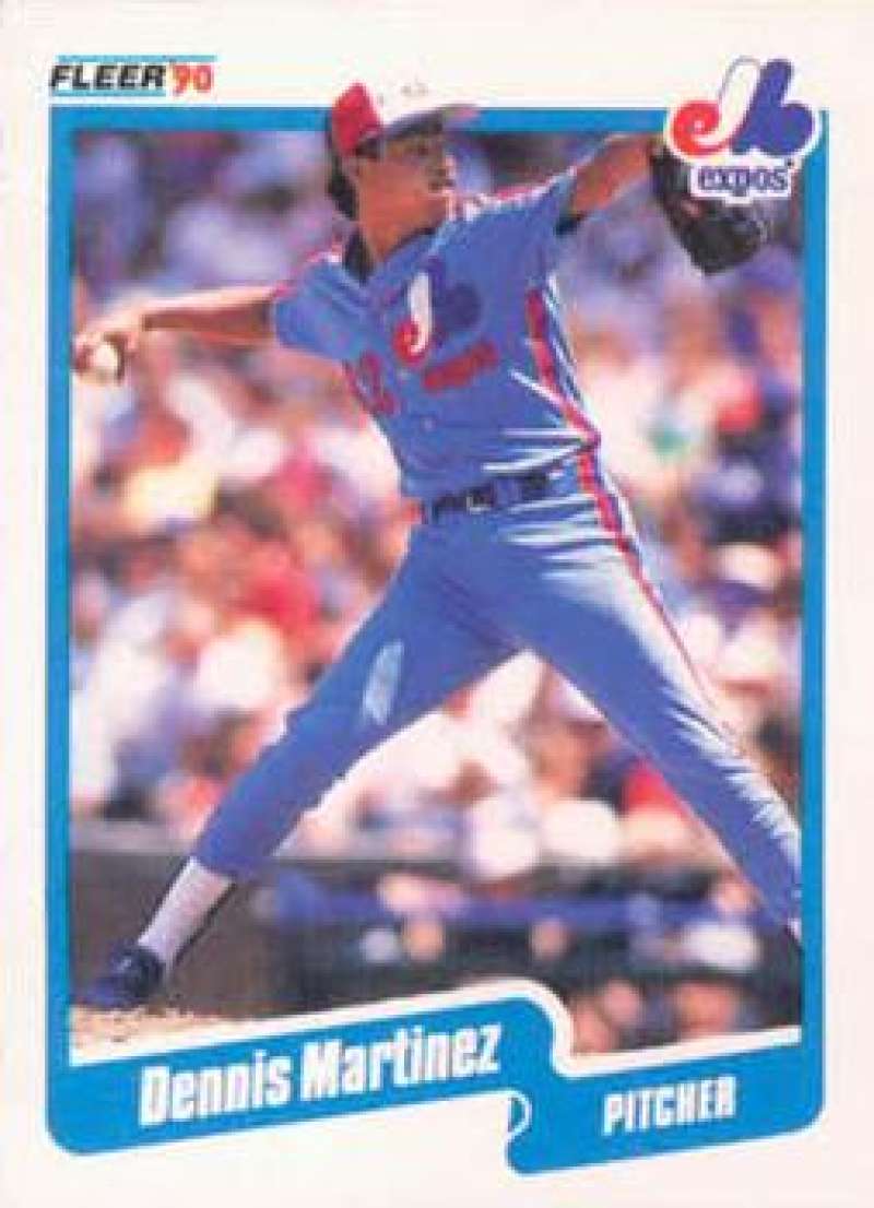 1990 Fleer Baseball #354 Dennis Martinez UER Montreal Expos Image 1