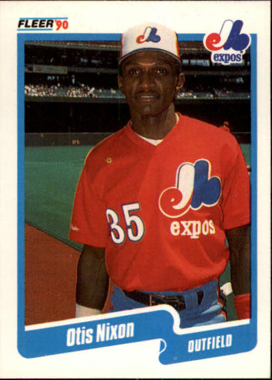 1990 Fleer Baseball #356 Otis Nixon  Montreal Expos  Image 1