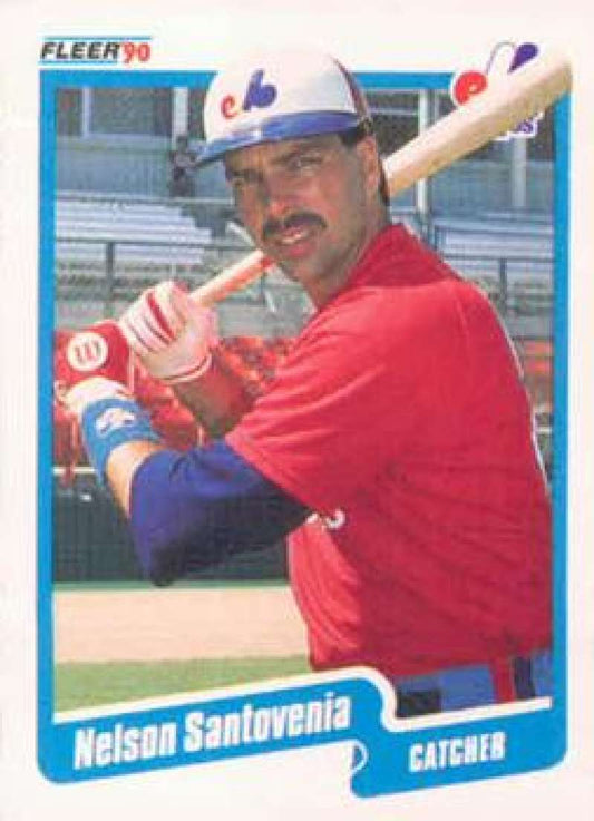 1990 Fleer Baseball #360 Nelson Santovenia  Montreal Expos  Image 1