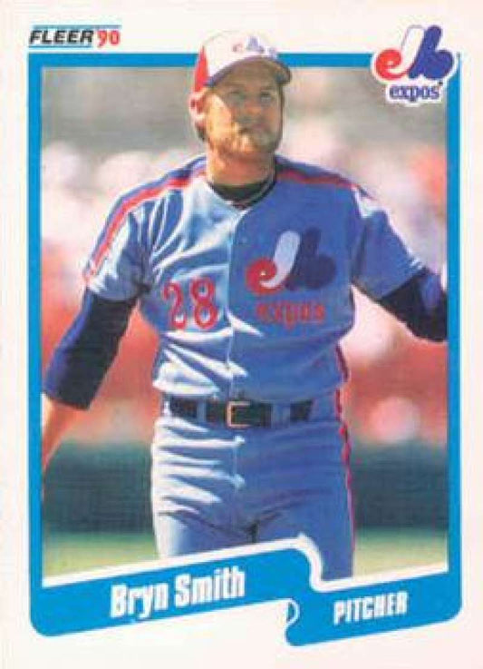 1990 Fleer Baseball #361 Bryn Smith  Montreal Expos  Image 1