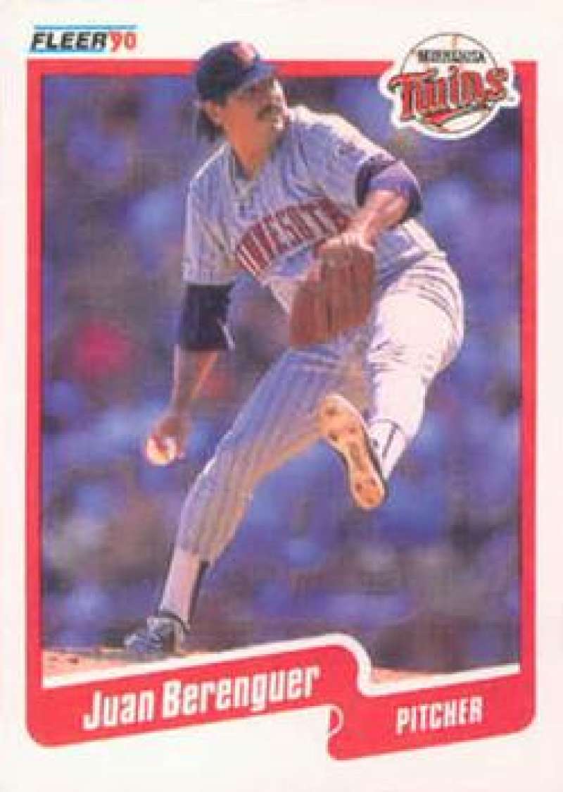 1990 Fleer Baseball #369 Juan Berenguer Minnesota Twins Image 1