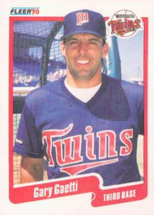 1990 Fleer Baseball #373 Gary Gaetti  Minnesota Twins  Image 1