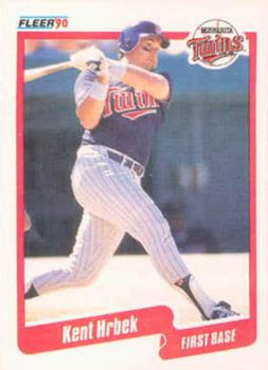 1990 Fleer Baseball #378 Kent Hrbek  Minnesota Twins  Image 1