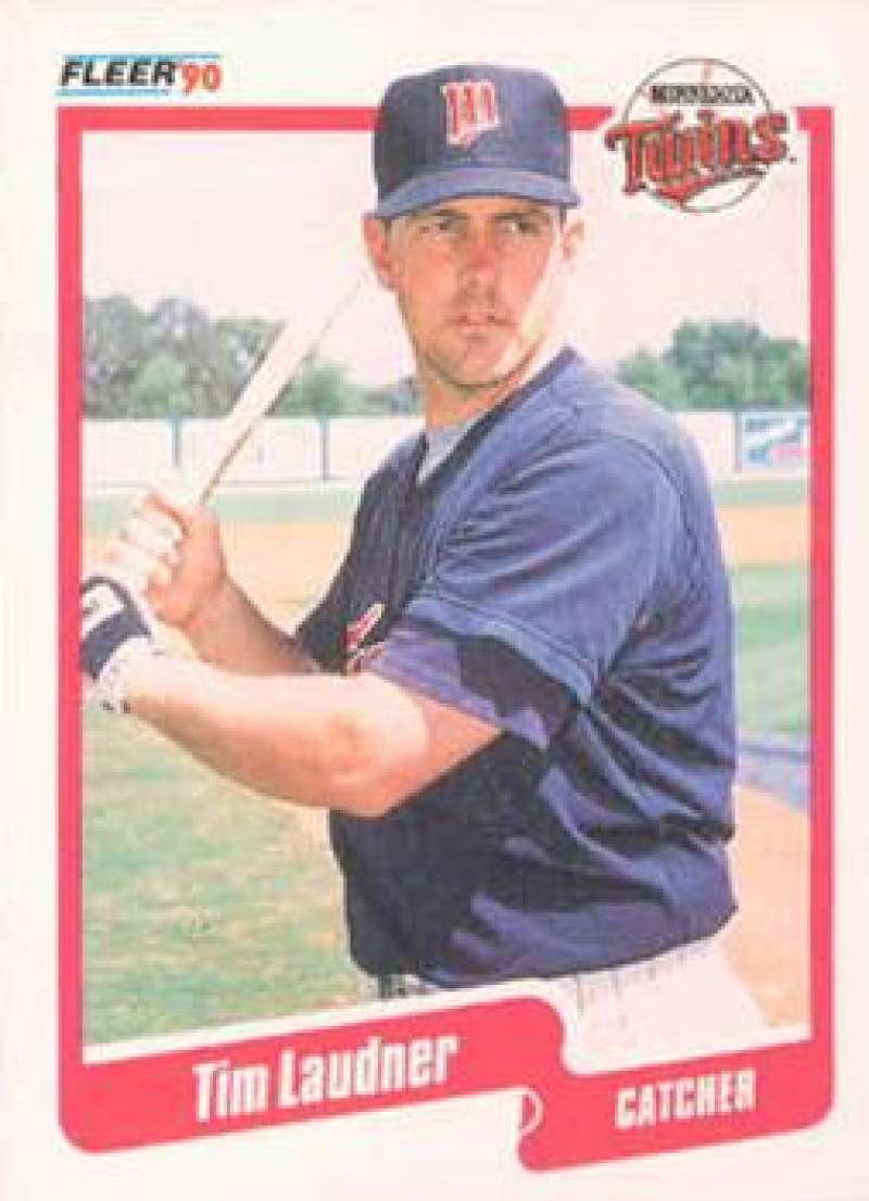 1990 Fleer Baseball #380 Tim Laudner UER Minnesota Twins Image 1