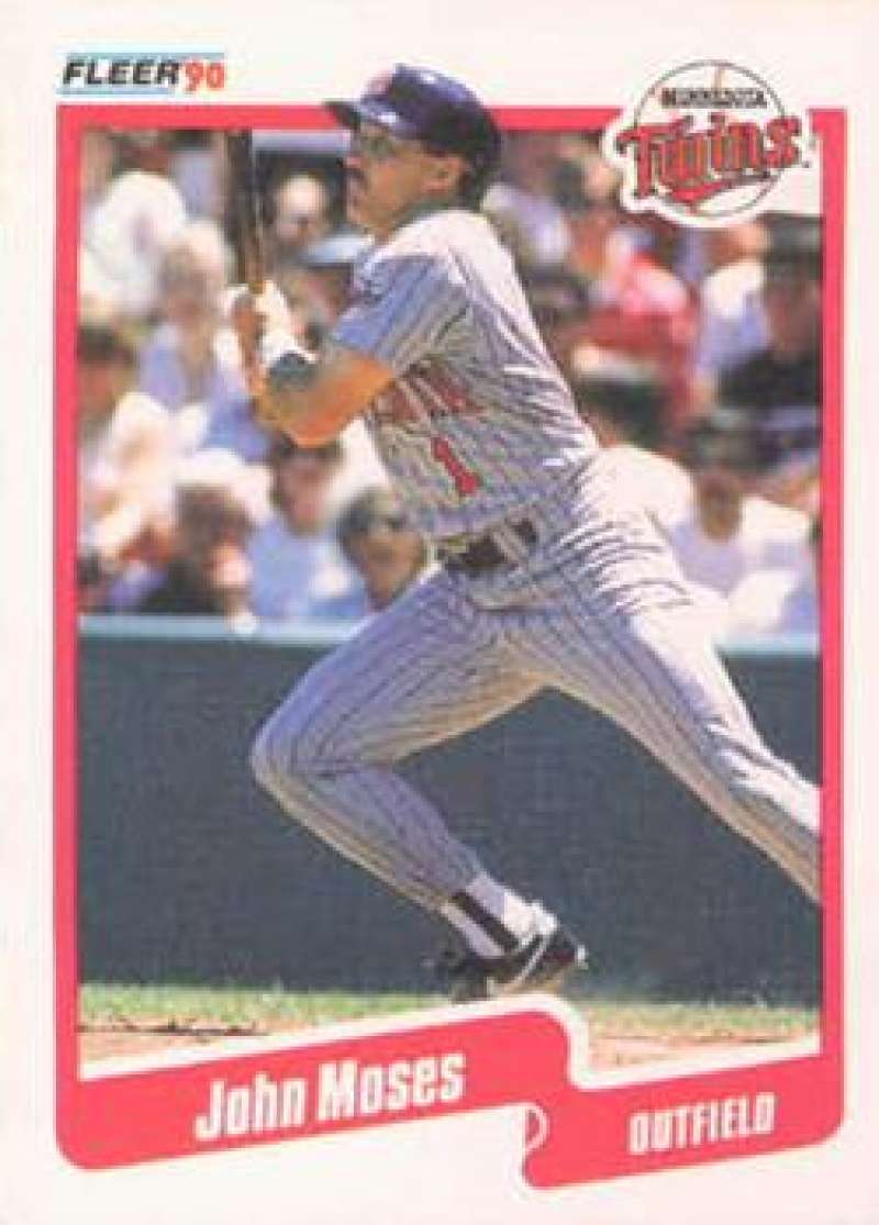 1990 Fleer Baseball #381 John Moses Minnesota Twins Image 1