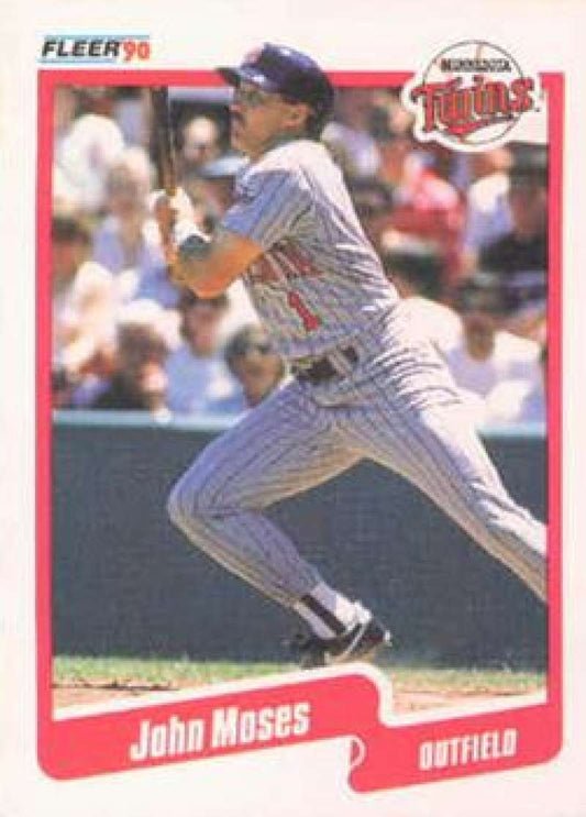 1990 Fleer Baseball #381 John Moses  Minnesota Twins  Image 1