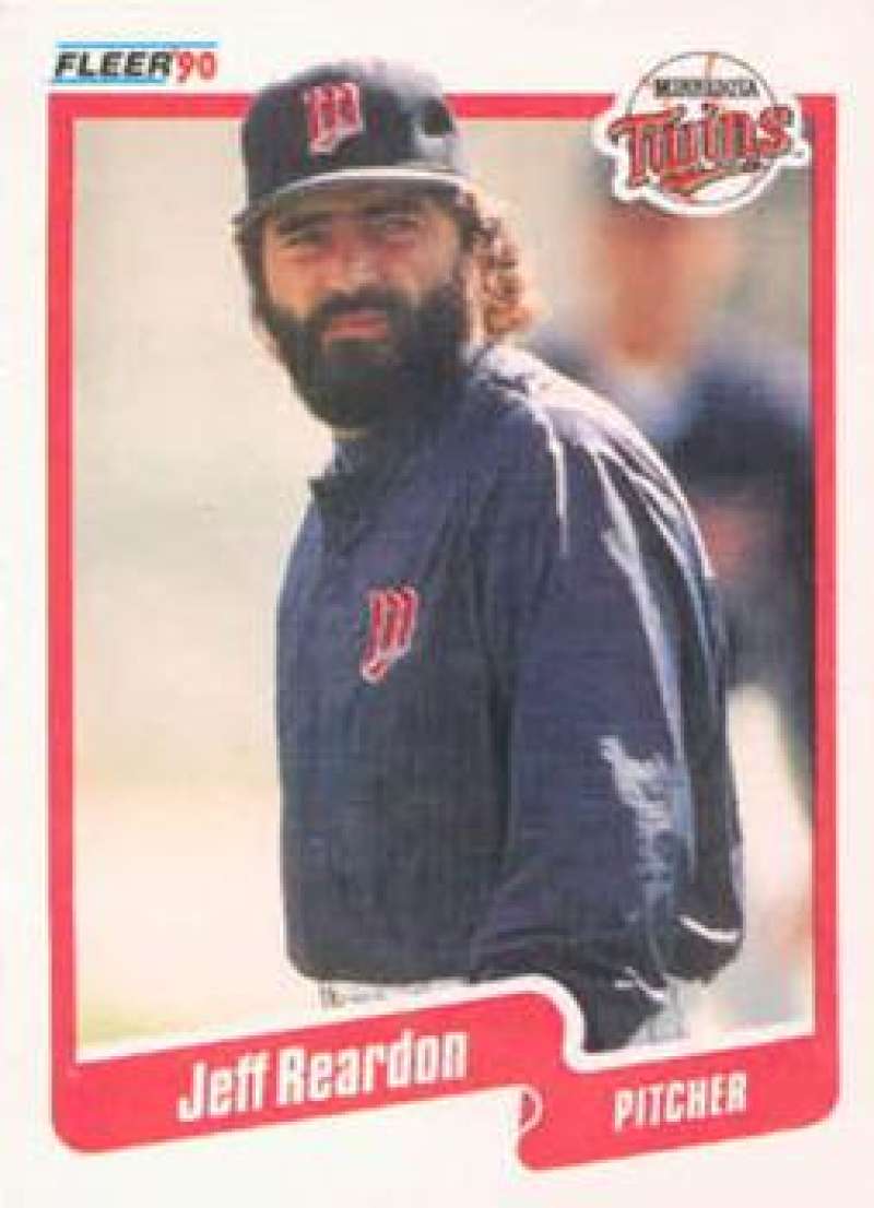 1990 Fleer Baseball #385 Jeff Reardon Minnesota Twins Image 1