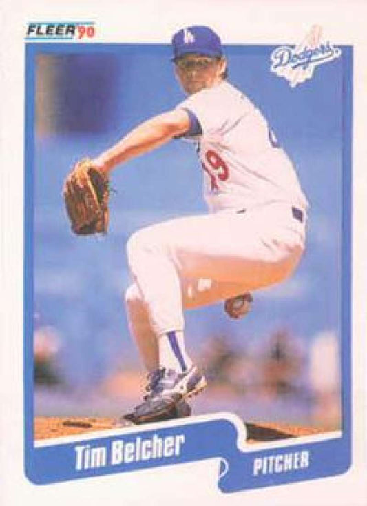1990 Fleer Baseball #389 Tim Belcher  Los Angeles Dodgers  Image 1