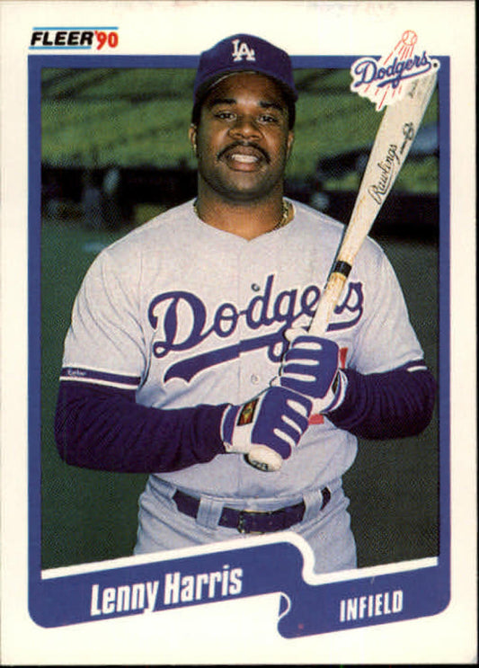 1990 Fleer Baseball #397 Lenny Harris  Los Angeles Dodgers  Image 1