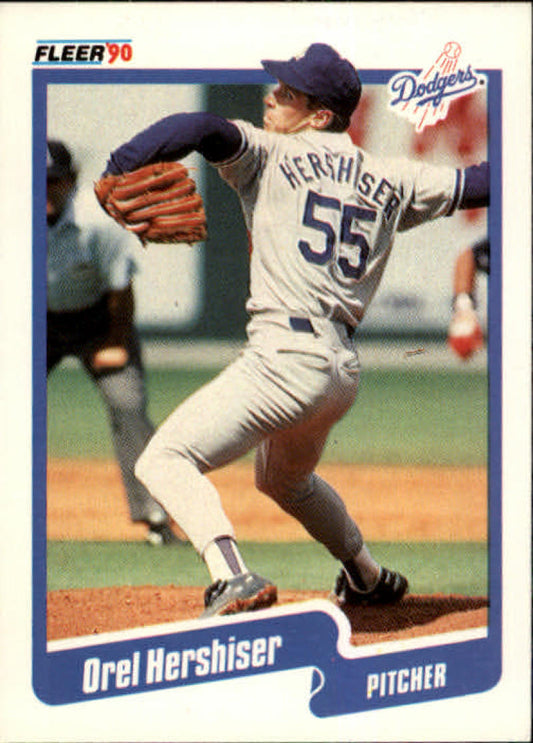 1990 Fleer Baseball #399 Orel Hershiser  Los Angeles Dodgers  Image 1