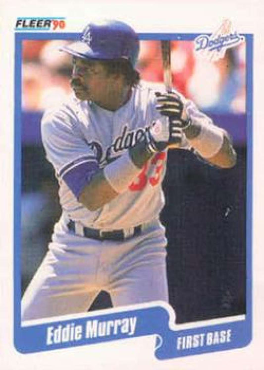 1990 Fleer Baseball #404 Eddie Murray  Los Angeles Dodgers  Image 1