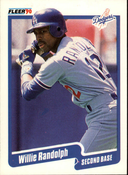 1990 Fleer Baseball #406 Willie Randolph  Los Angeles Dodgers  Image 1