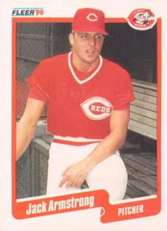 1990 Fleer Baseball #412 Jack Armstrong  Cincinnati Reds  Image 1
