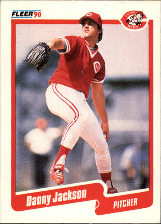 1990 Fleer Baseball #422 Danny Jackson  Cincinnati Reds  Image 1