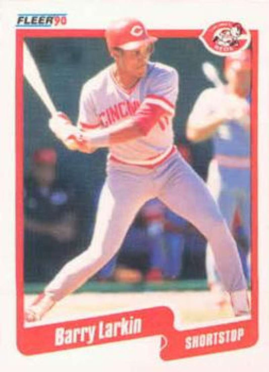 1990 Fleer Baseball #423 Barry Larkin  Cincinnati Reds  Image 1