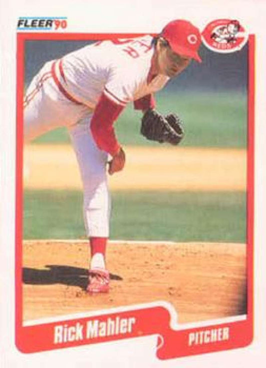 1990 Fleer Baseball #425 Rick Mahler  Cincinnati Reds  Image 1