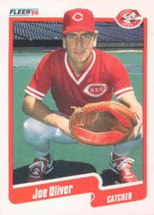 1990 Fleer Baseball #426 Joe Oliver  Cincinnati Reds  Image 1